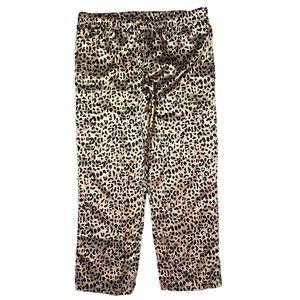Rachel Zoe Silky Leopard Print Pajama Pants L